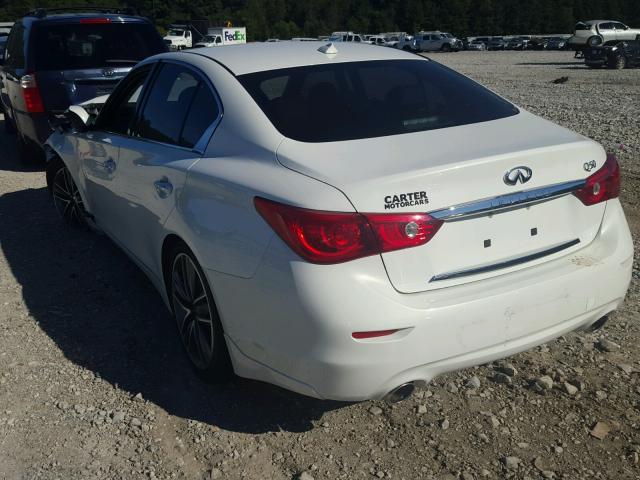 JN1BV7AP7EM673255 - 2014 INFINITI Q50 BASE WHITE photo 3