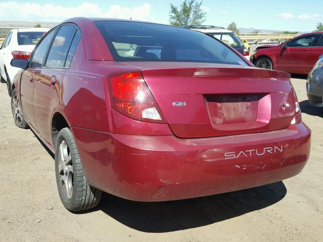 1G8AL52F45Z128751 - 2005 SATURN ION LEVEL RED photo 3