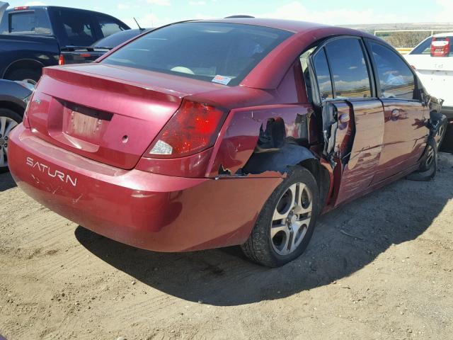 1G8AL52F45Z128751 - 2005 SATURN ION LEVEL RED photo 4
