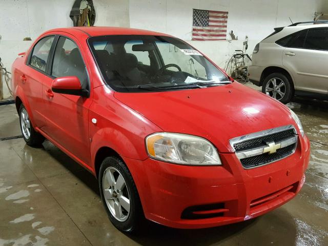 KL1TD56668B043422 - 2008 CHEVROLET AVEO BASE წითელი ფოტო 1