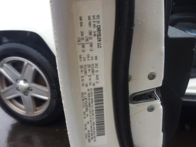 1J8FT47W18D708631 - 2008 JEEP COMPASS SP WHITE photo 10