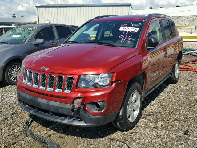 1C4NJCBA1ED843750 - 2014 JEEP COMPASS SP RED photo 2