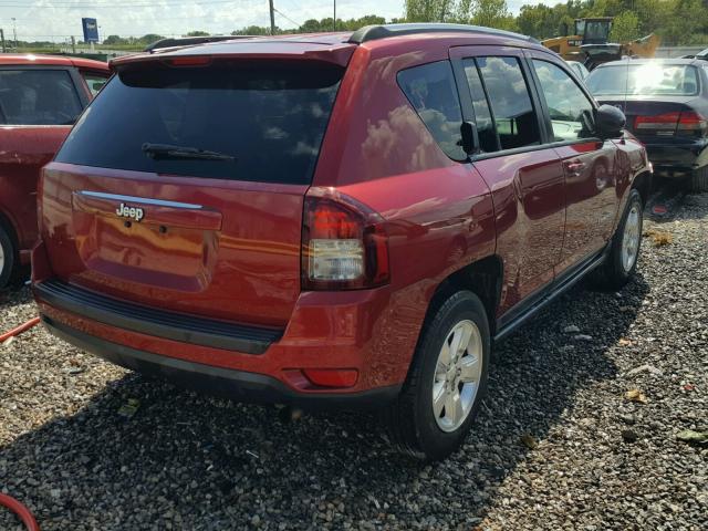 1C4NJCBA1ED843750 - 2014 JEEP COMPASS SP RED photo 4
