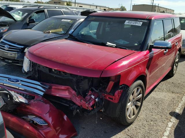 2FMGK5DC8CBD07392 - 2012 FORD FLEX LIMIT RED photo 2