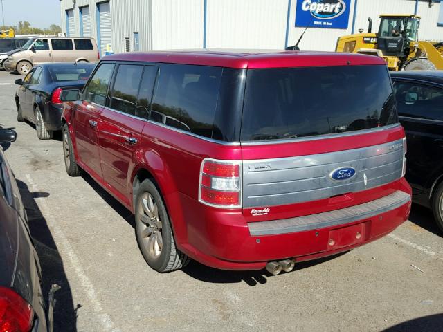 2FMGK5DC8CBD07392 - 2012 FORD FLEX LIMIT RED photo 3