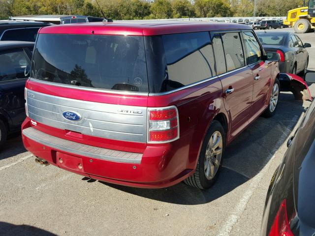 2FMGK5DC8CBD07392 - 2012 FORD FLEX LIMIT RED photo 4