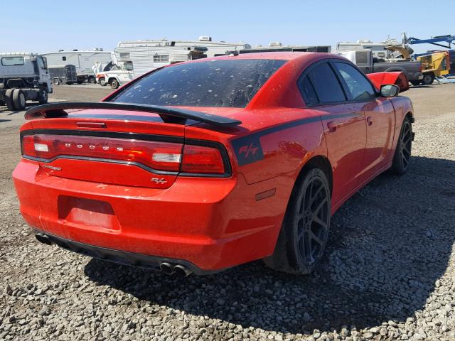 2C3CDXCT8EH338284 - 2014 DODGE CHARGER R/ RED photo 4