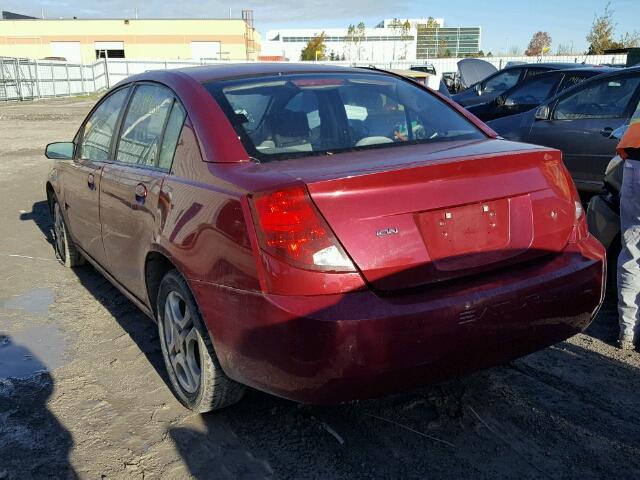 1G8AL52FX4Z144645 - 2004 SATURN ION LEVEL წითელი ფოტო 3