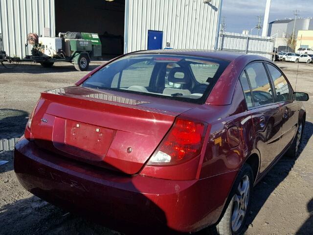 1G8AL52FX4Z144645 - 2004 SATURN ION LEVEL წითელი ფოტო 4