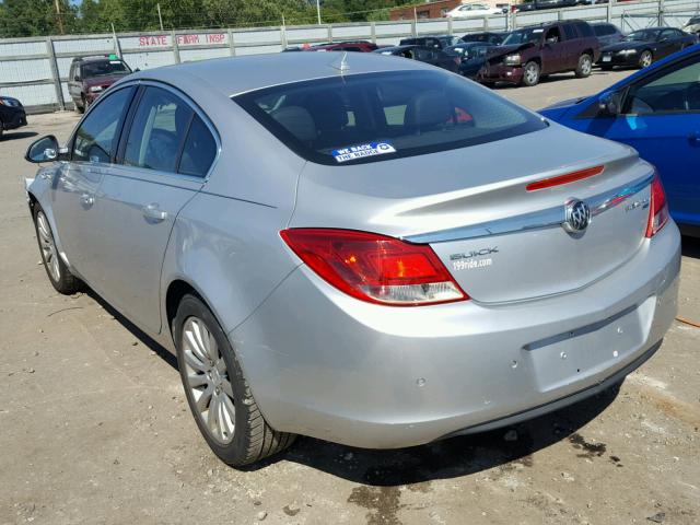 W04GR5EC3B1060723 - 2011 BUICK REGAL CXL SILVER photo 3