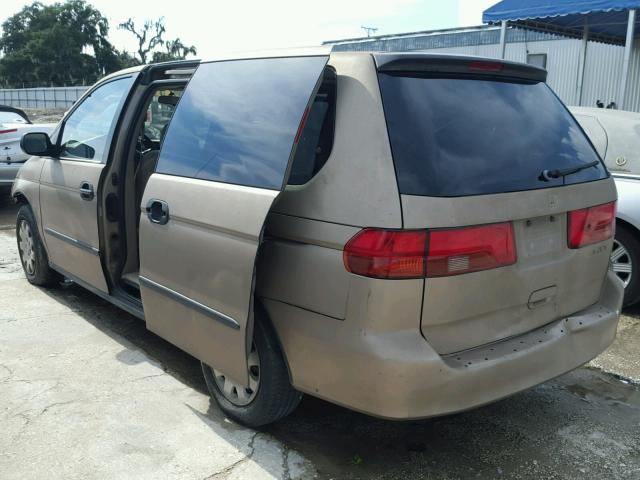 2HKRL185XYH579937 - 2000 HONDA ODYSSEY LX GOLD photo 3