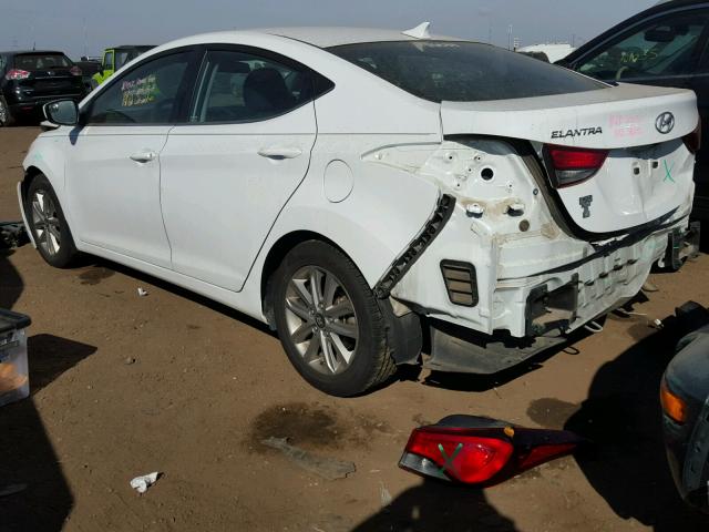 5NPDH4AE2FH587504 - 2015 HYUNDAI ELANTRA SE WHITE photo 3