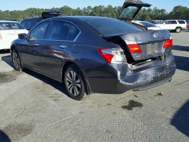 1HGCR2F33EA128493 - 2014 HONDA ACCORD LX GRAY photo 3