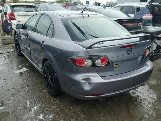 1YVHP84D065M69427 - 2006 MAZDA 6 S GRAY photo 3