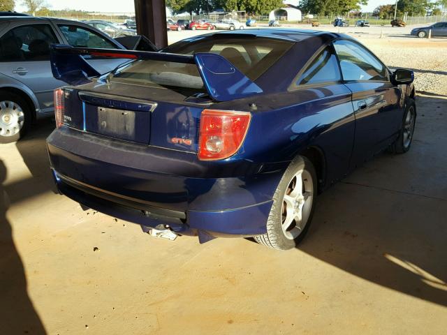 JTDDY32T030062960 - 2003 TOYOTA CELICA GT- BLUE photo 4