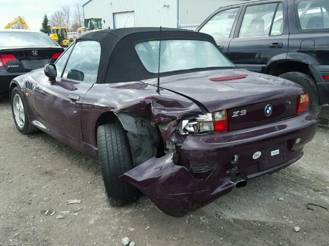 4USCH7321WLE06188 - 1998 BMW Z3 1.9 PURPLE photo 3