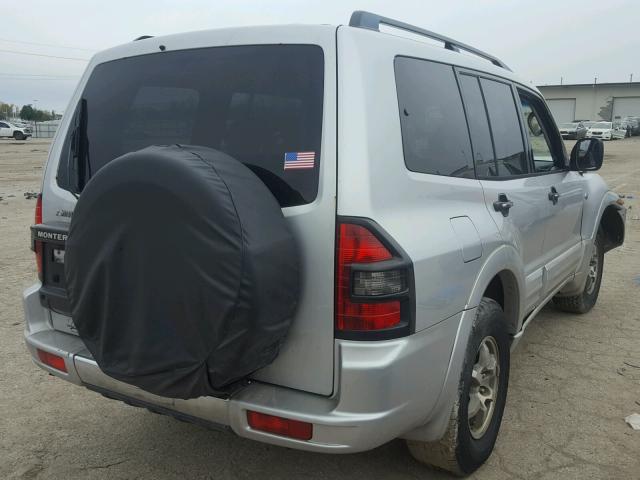 JA4MW31R82J012399 - 2002 MITSUBISHI MONTERO XL SILVER photo 4