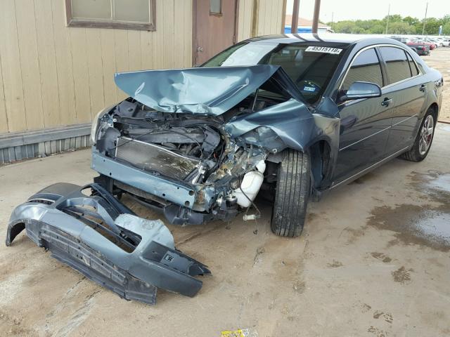 1G1ZH57B19F245087 - 2009 CHEVROLET MALIBU 1LT BLUE photo 2