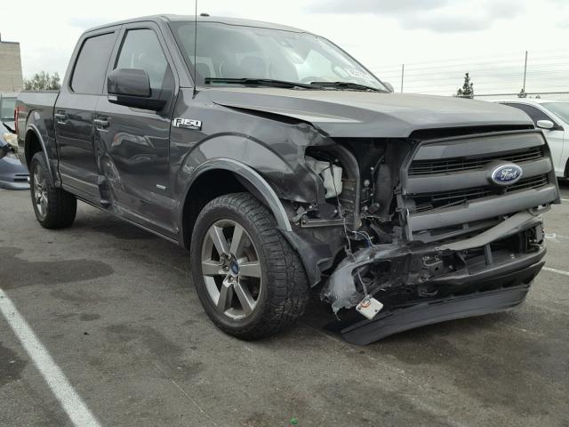 1FTEW1EG8FFC78375 - 2015 FORD F150 SUPER GRAY photo 1