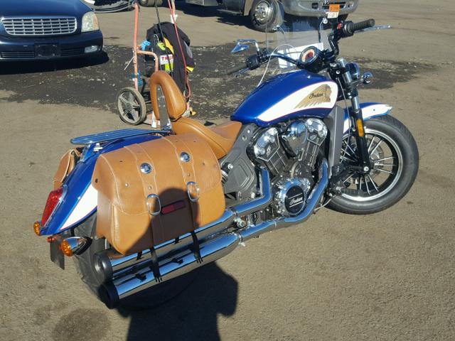 56KMSA001H3121111 - 2017 INDIAN MOTORCYCLE CO. SCOUT ABS BLUE photo 4