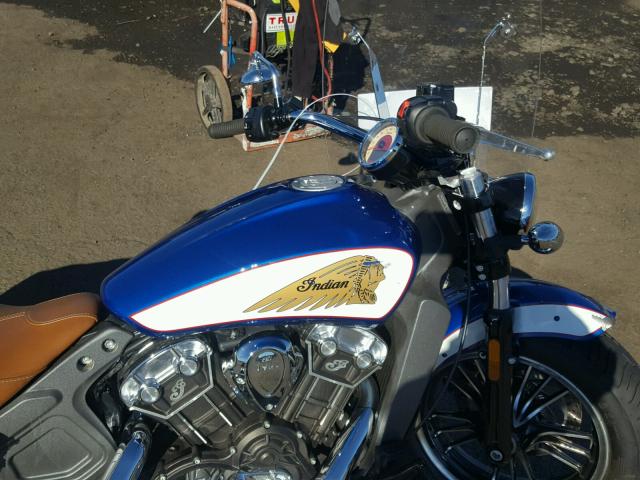 56KMSA001H3121111 - 2017 INDIAN MOTORCYCLE CO. SCOUT ABS BLUE photo 5