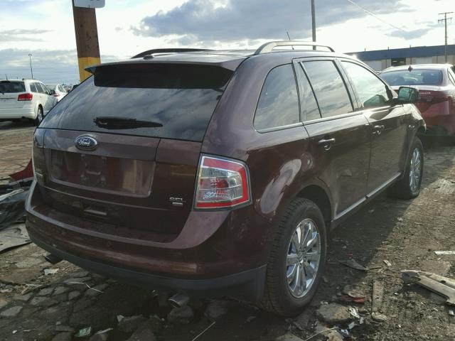 2FMDK4JC2ABA26560 - 2010 FORD EDGE SEL BURGUNDY photo 4