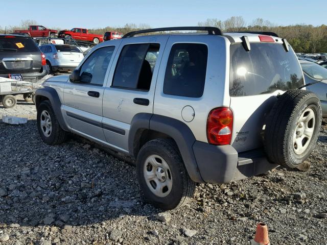 1J4GL48K63W638333 - 2003 JEEP LIBERTY SP SILVER photo 3