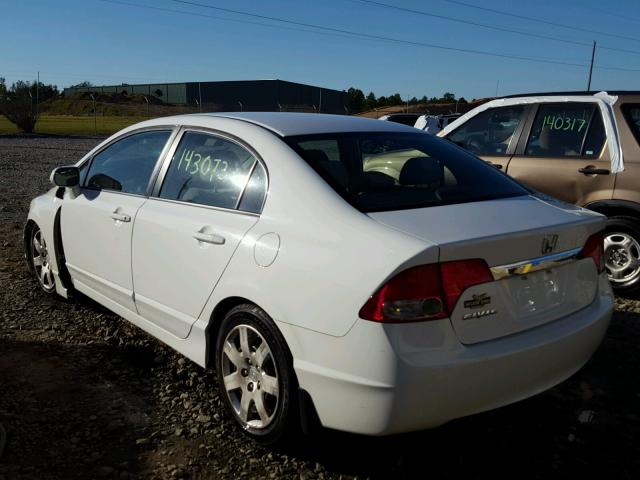 19XFA1F56BE039458 - 2011 HONDA CIVIC LX WHITE photo 3