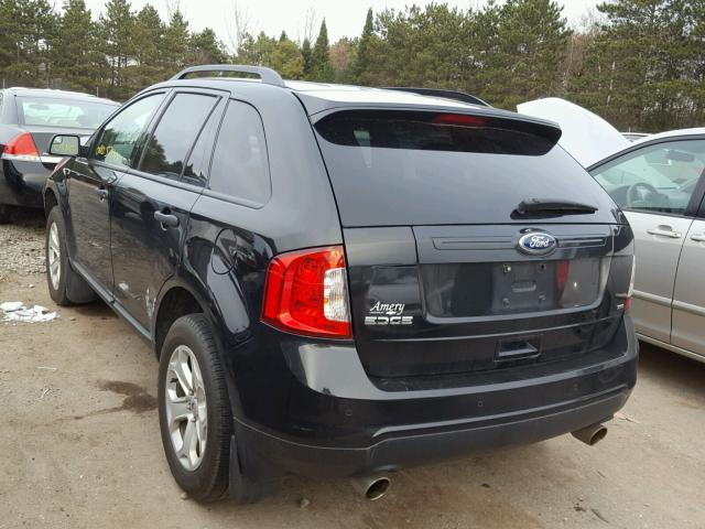 2FMDK4GC1EBB39056 - 2014 FORD EDGE BLACK photo 3