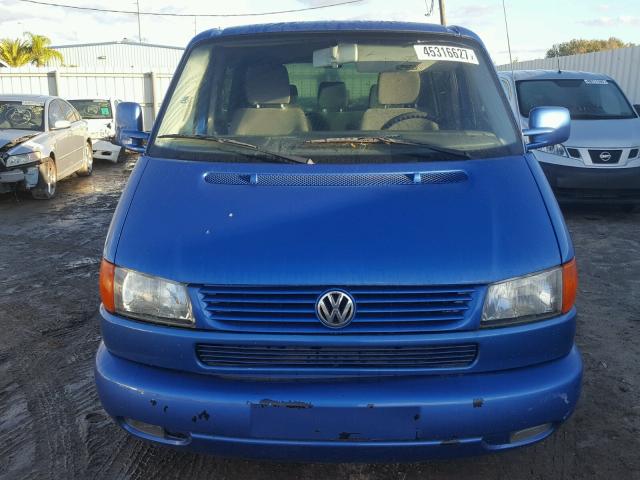 WV2KB47093H001820 - 2003 VOLKSWAGEN EUROVAN GL BLUE photo 9