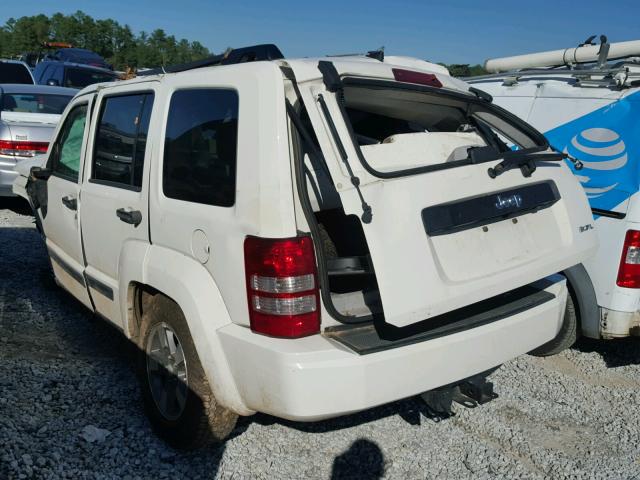 1J8GP28K58W280608 - 2008 JEEP LIBERTY WHITE photo 3