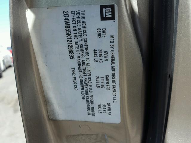 2G4WB55K121298895 - 2002 BUICK REGAL LS 灰色 照片 10