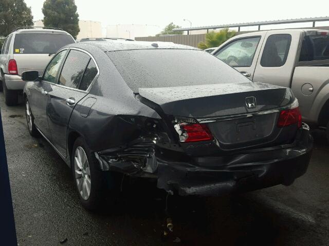 1HGCR2F88DA113594 - 2013 HONDA ACCORD EXL GRAY photo 3