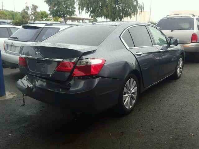 1HGCR2F88DA113594 - 2013 HONDA ACCORD EXL GRAY photo 4