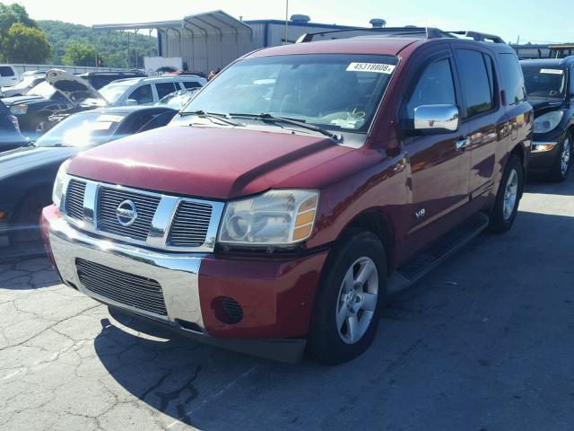 5N1BA08A87N704362 - 2007 NISSAN ARMADA SE MAROON photo 2