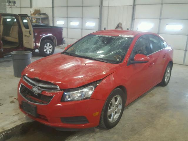 1G1PC5SB2E7387594 - 2014 CHEVROLET CRUZE LT RED photo 2