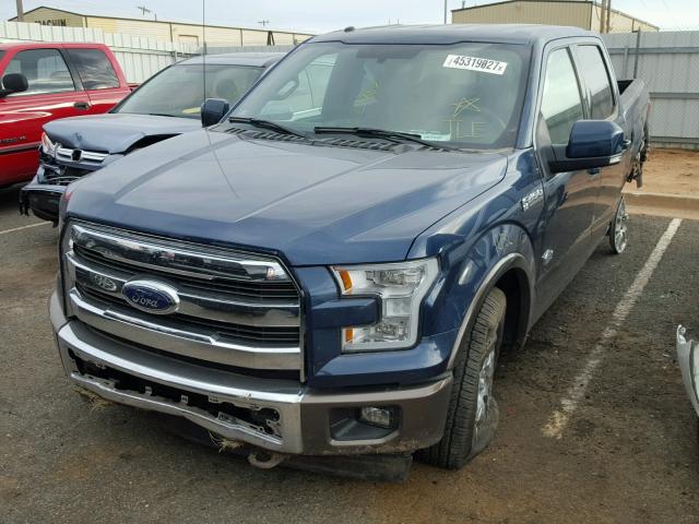 1FTEW1EFXHKC23783 - 2017 FORD F150 SUPER BLUE photo 1