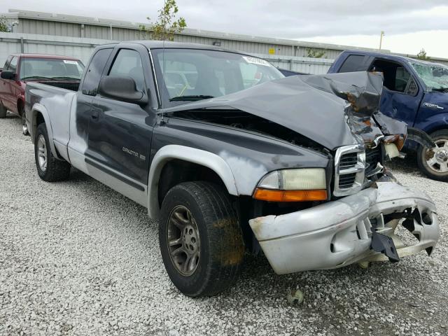 1B7GL42X12S582401 - 2002 DODGE DAKOTA SLT GRAY photo 1