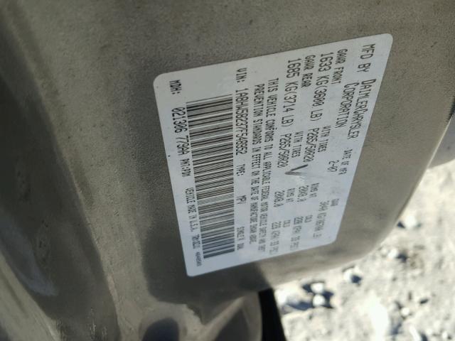 1A8HW58237F548952 - 2007 CHRYSLER ASPEN LIMI GRAY photo 10