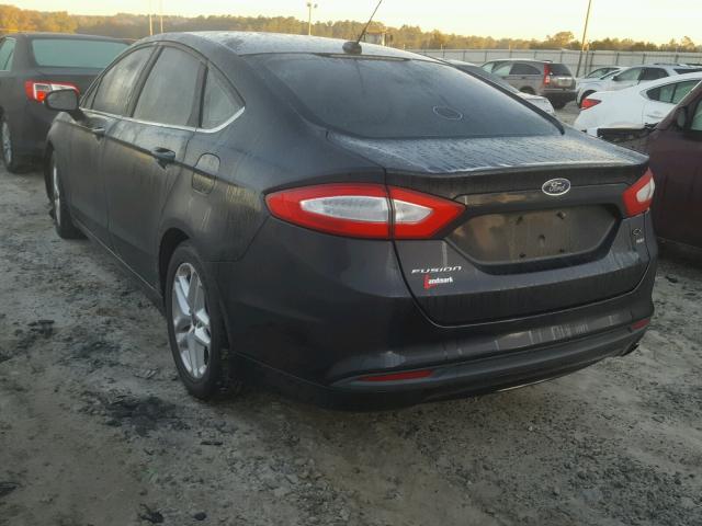 3FA6P0H70DR211413 - 2013 FORD FUSION SE BLACK photo 3