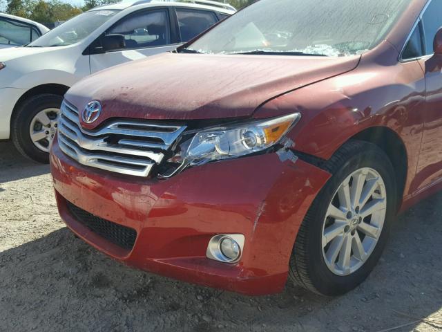 4T3ZA3BB4BU041542 - 2011 TOYOTA VENZA BASE RED photo 9