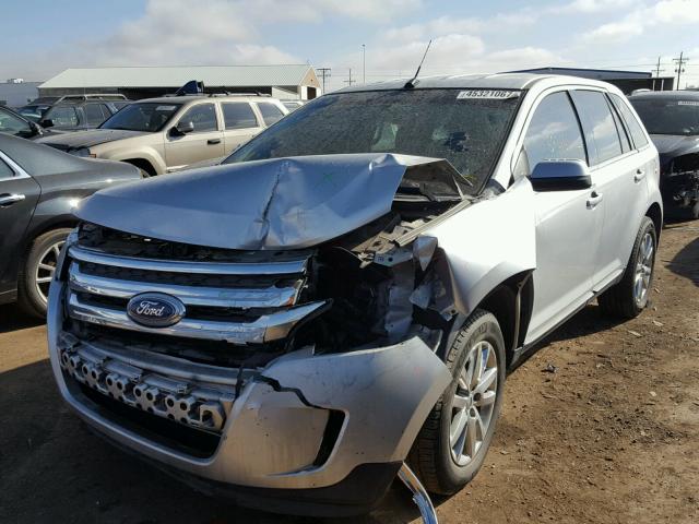 2FMDK4KC4EBA11742 - 2014 FORD EDGE LIMIT SILVER photo 2