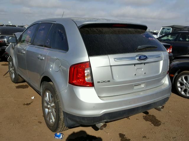 2FMDK4KC4EBA11742 - 2014 FORD EDGE LIMIT SILVER photo 3