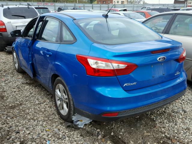 1FADP3F26EL441764 - 2014 FORD FOCUS SE BLUE photo 3