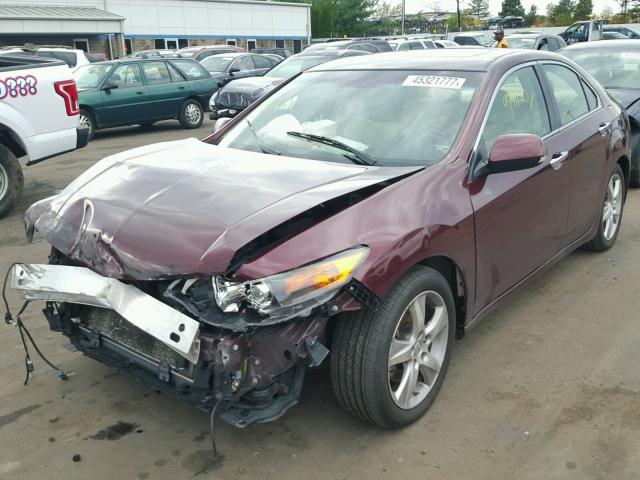 JH4CU2F65BC011813 - 2011 ACURA TSX BURGUNDY photo 2