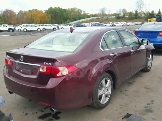 JH4CU2F65BC011813 - 2011 ACURA TSX BURGUNDY photo 4