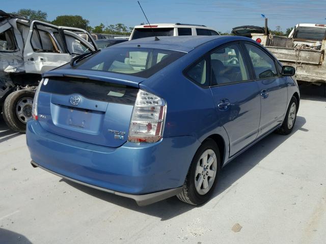 JTDKB20UX87702279 - 2008 TOYOTA PRIUS BLUE photo 4