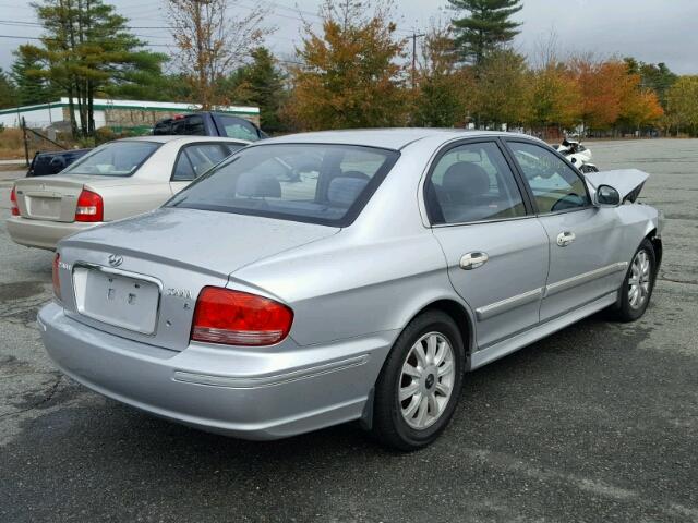 KMHWF35H04A997635 - 2004 HYUNDAI SONATA GLS SILVER photo 4