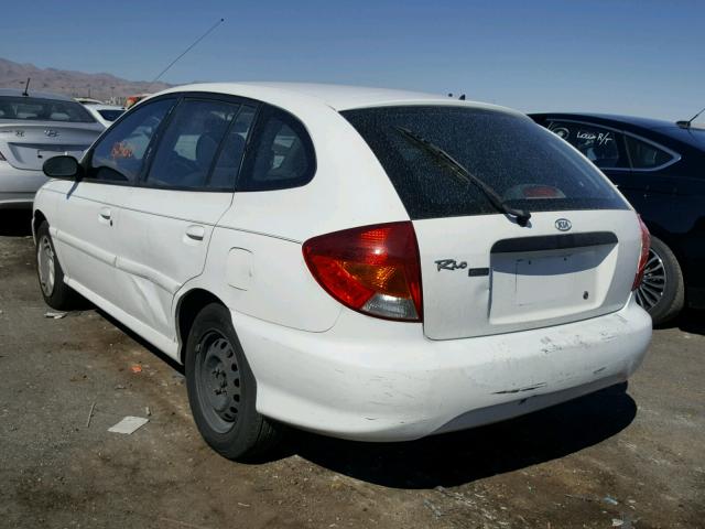 KNADC163226084819 - 2002 KIA RIO CINCO WHITE photo 3