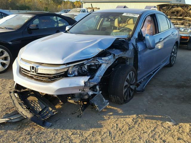 JHMCR6F76HC021728 - 2017 HONDA ACCORD HYB BLUE photo 2